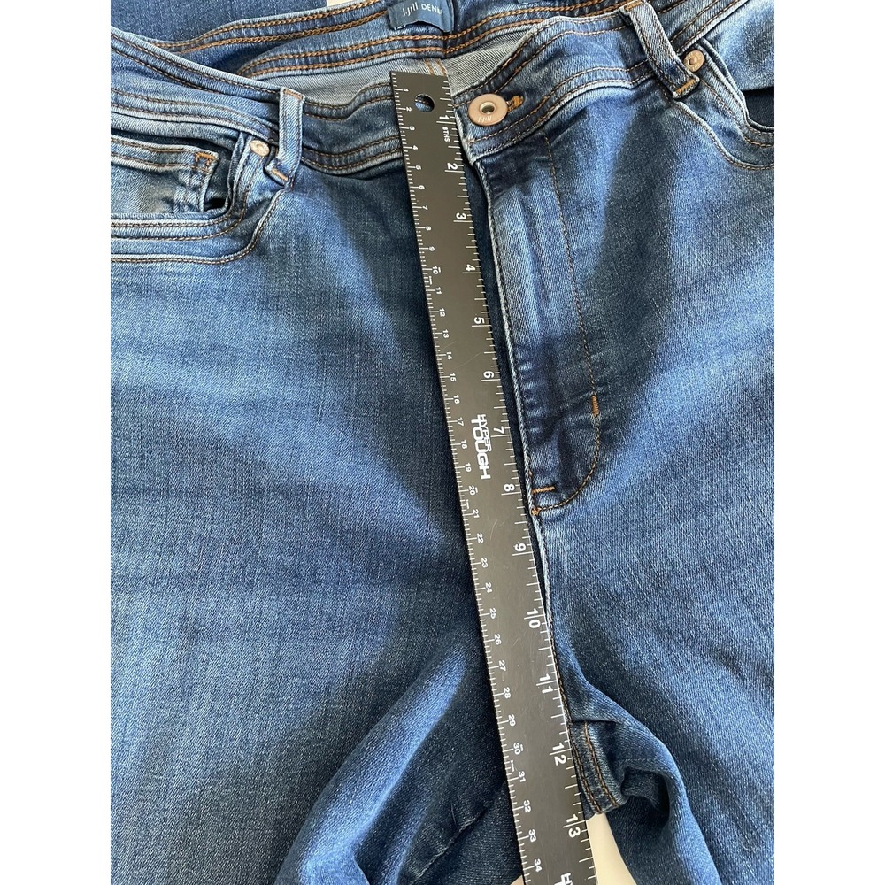 J.Jill Curvy High Rise Flare Jeans Size 14 Blue Stretch Denim Capsule Wardrobe - Picture 10 of 10